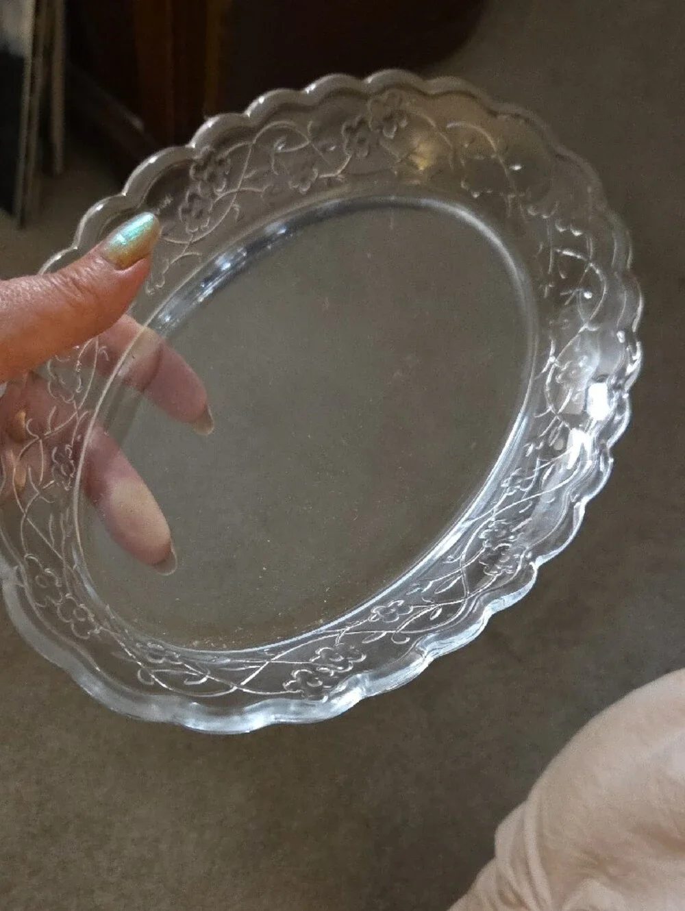 2 Vintage Ornate Glass and Silver Serving Dishes